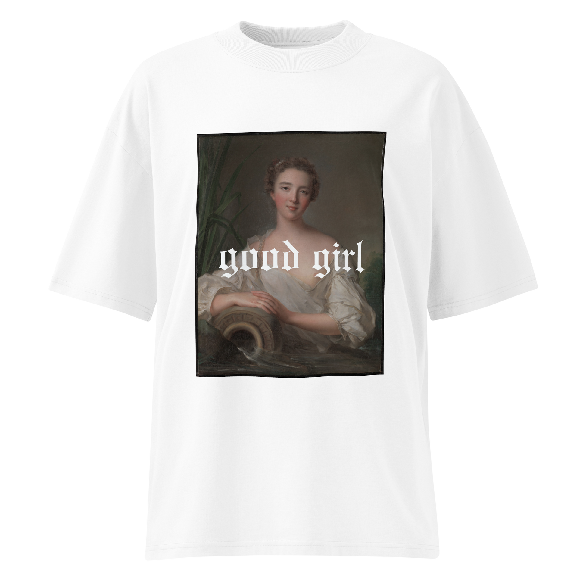 Good Girl Organic Oversized Tee in White