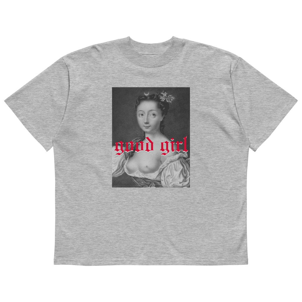 Good Girl Organic Oversized Tee in Heather