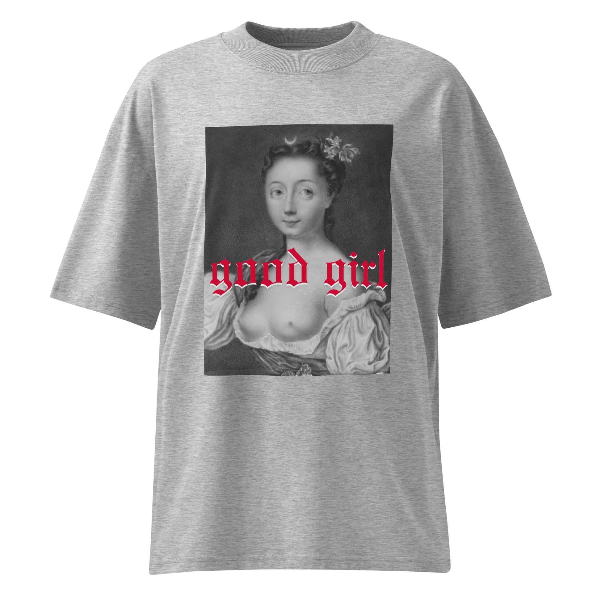 Good Girl Organic Oversized Tee in Heather