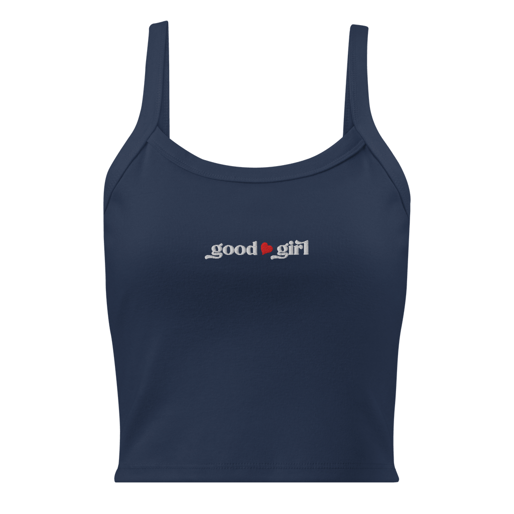 Good Girl Baby Tank in French Navy